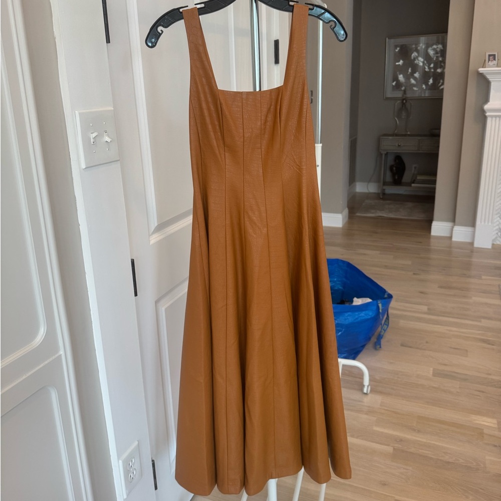 Faux Leather Dress